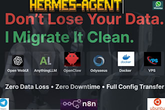 configure n8n openclaw hermes kraken agent anythingllm odysseus vps wsl2 docker