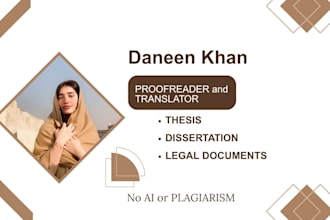expertly proofread and edit your thesis, dissertation and legal documents
