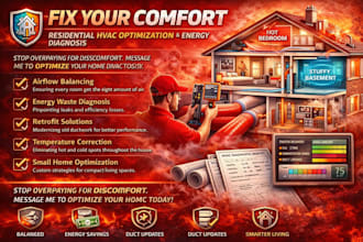 do residential hvac optimization, airflow balancing, and energy waste diagnosis