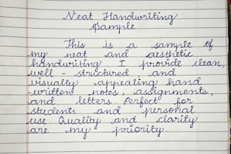 write neat and aesthetic handwritten notes,letters