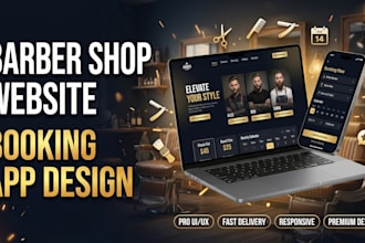 design a luxury UI UX for your barber app, saloon app or barber website