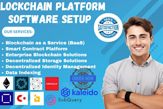 setup blockchain software via IBM kaleido blockstream corda subquery hyperledger