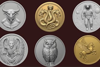 sculpt printable 3d coin bas relief medallion challenge coin stl for 3d printing