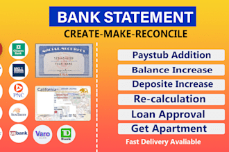 reconcile bank statement or PDF to editable format