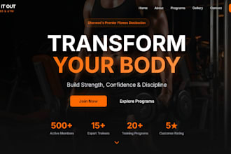 build a professional gym website