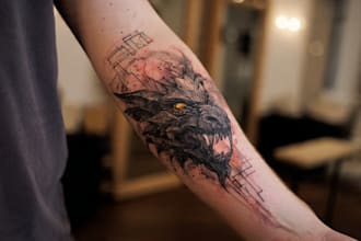create super artistic tattoo design in any style