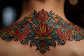 create any design in old school tattoo style