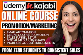 do online course promotion, kajabi course marketing thinkific sales funnel SEO
