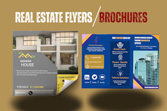 design modern real estate and business flyers and brochures