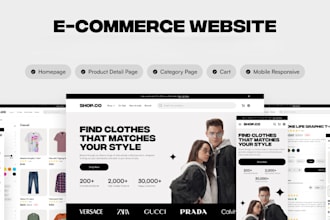 build a modern responsive e commerce website or online store