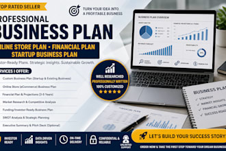 write business plan, online store plan, financial plan, startup business plan