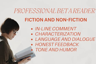 beta read and critique your romance or psychology beta reader
