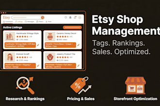 manage your etsy shop, optimize listings, and improve search ranking