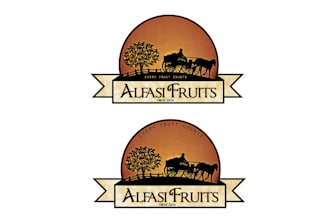 design monogram premium fruit logo for you