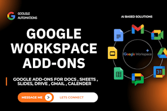 develop google workspace addons for sheets docs slides drive and gmail