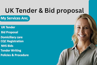 write UK tender nhs bids cqc reg dom care tender writing bid writing health care