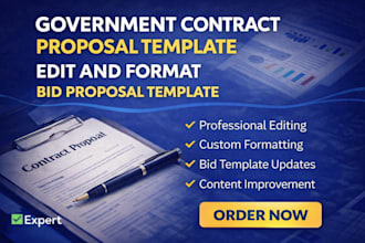 create, edit and format government contract proposal template rfq bid proposal