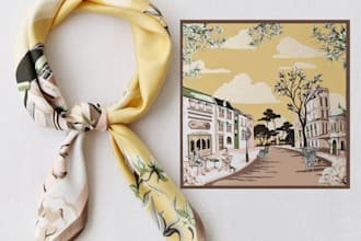 create customized scarf, bandana, shawl and hijab designs