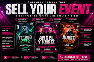 design a high converting dj flyer or nightclub event poster