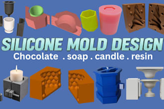 design 3d silicone mold plastic injection mold  for soap slip casting print stl