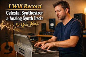 record celesta, synthesizer or analog synth tracks for your music