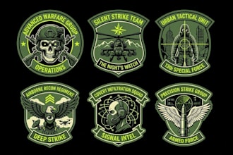 design, skull, tactical military, army, badge, patches logo