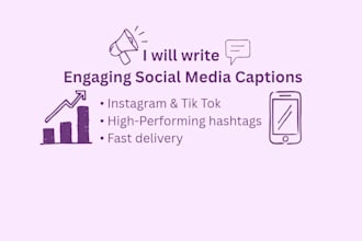 write engaging social media captions and find hashtags