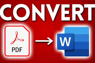 do covert pdf to word ,pptx, and typing services