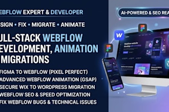 design fix figma to webflow ,ai website ,wix to wordpress, and website animation