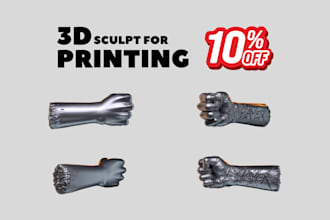 sculpt 3d character, toy, statue, modeling for printing and rendering