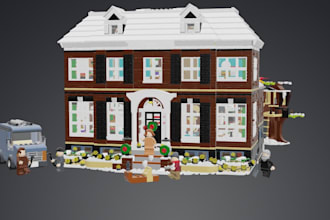 do 3d lego design home decor minifigure robotic puzzle mine craft model