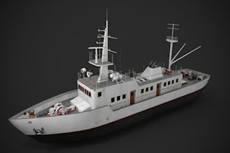 design 3d ship model 3d vessel model for games simulation and marine projects
