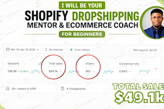 be your shopify dropshipping mentor and ecommerce coach for beginners