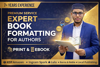 do professional KDP book formatting and layout design
