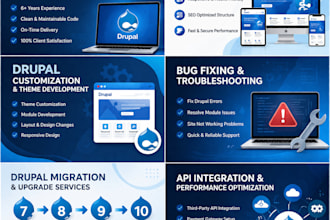 drupal website development, customization, and bug fixing