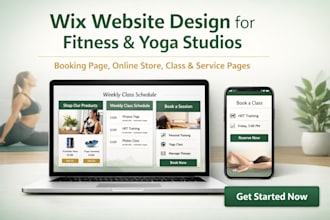 design and redesign wix website booking app for fitness and yoga studios