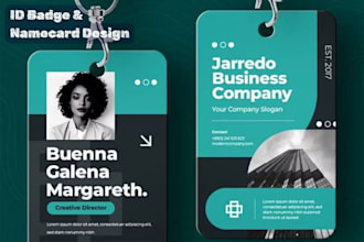 design id badge, press pass, name card , lanyard