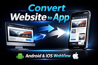 convert website to app for android and ios with webview