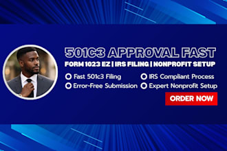 file 501c3 application, form 1023 ez and register your nonprofit USA fast