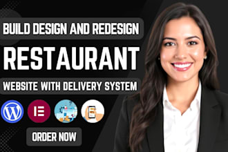 build and design wordpress restaurant website with online food ordering system