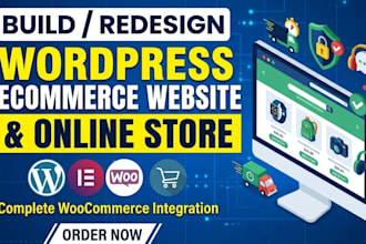 create wordpress woocommerce website, wordpress ecommerce blog website design