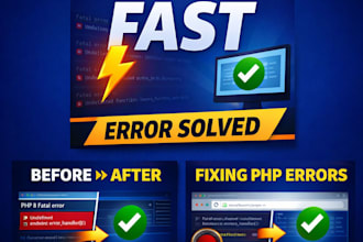 fix PHP bugs, website errors and mysql issues fast