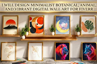 design modern minimalist digital wall art