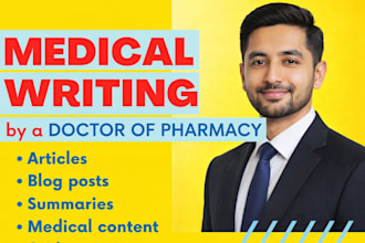 do medical and scientific writting or blogs and articles