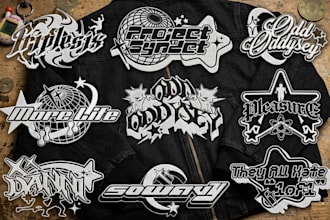 create y2k streetwear grunge style design for you