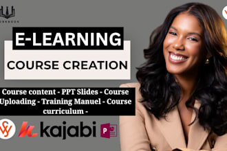 create online course content, course curriculum and kajabi training materials