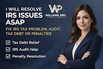 resolve irs isses asap, fix irs tax problem, audit, tax debt or penalties