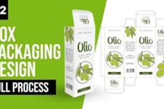 create dieline or die cut line for box packaging design