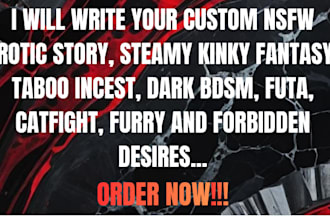 write nsfw dark fanfiction erotica futa taboo incest catfight bdsm smut story