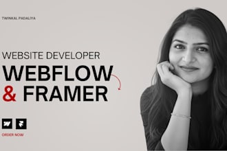 build a responsive webflow or framer website